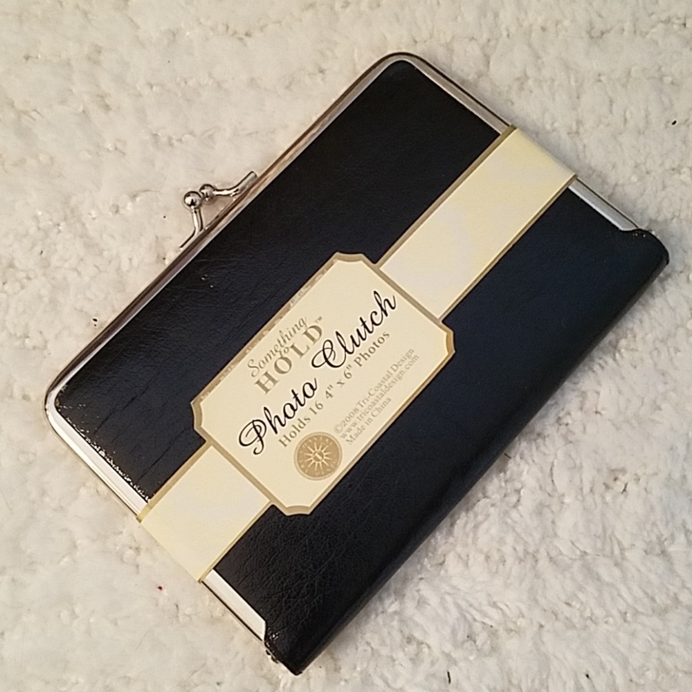 NWT Black photo clutch